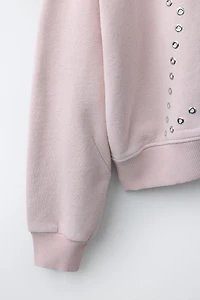 STAR STUD ZIP SWEATSHIRT