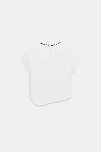 BEADED NECK KNIT TOP