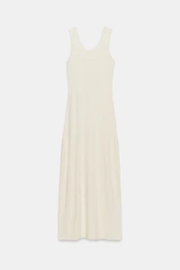 RIB HALTER NECK DRESS