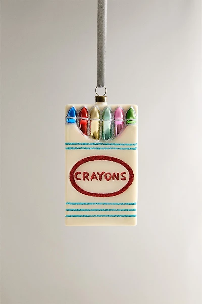 BOX OF CRAYONS CHRISTMAS TREE ORNAMENT