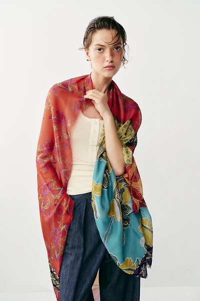 MODAL SILK PRINTED SCARF
