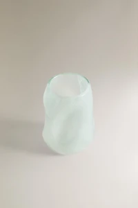 SHADED GREEN GLASS TOOTHBRUSH HOLDER