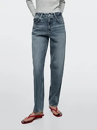 Jean relaxed barrel taille haute