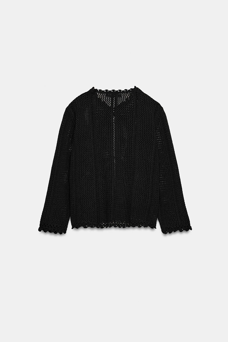 POINTELLE CARDIGAN