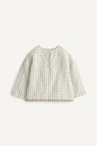 CONTRAST EMBROIDERED PLAID SHIRT LIMITED EDITION