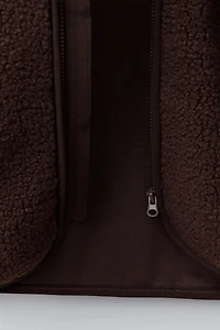 FAUX SHEARLING JACKET WITH WELT POCKETS