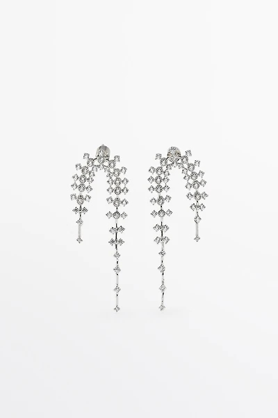 Rhinestone waterfall earrings