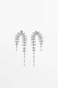 Rhinestone waterfall earrings