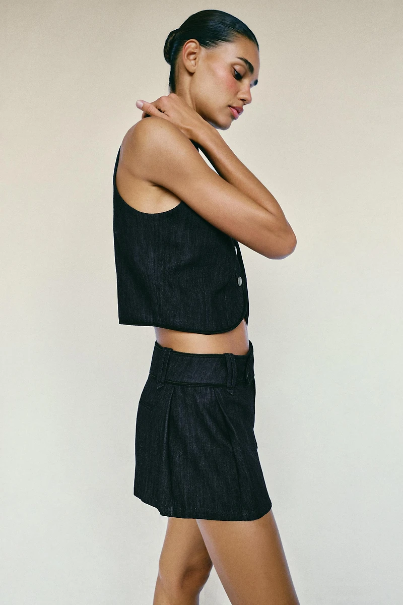 JUPE-PANTALON À LISERÉS CONTRASTANTS