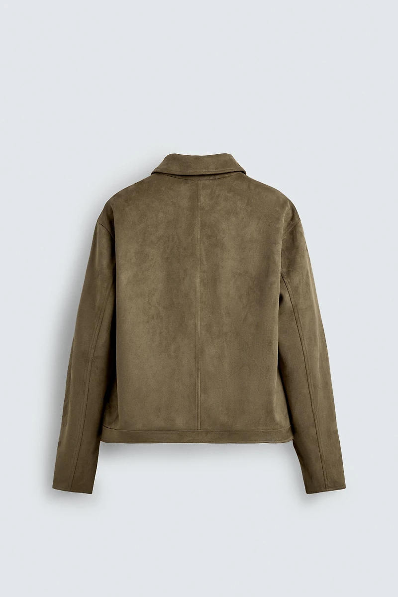 VESTE EFFET DAIM REGULAR FIT