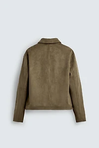 VESTE EFFET DAIM REGULAR FIT