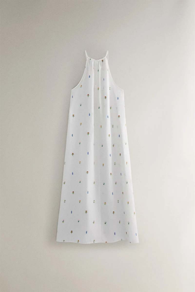 COTTON NIGHTGOWN WITH MINI FLOWERS