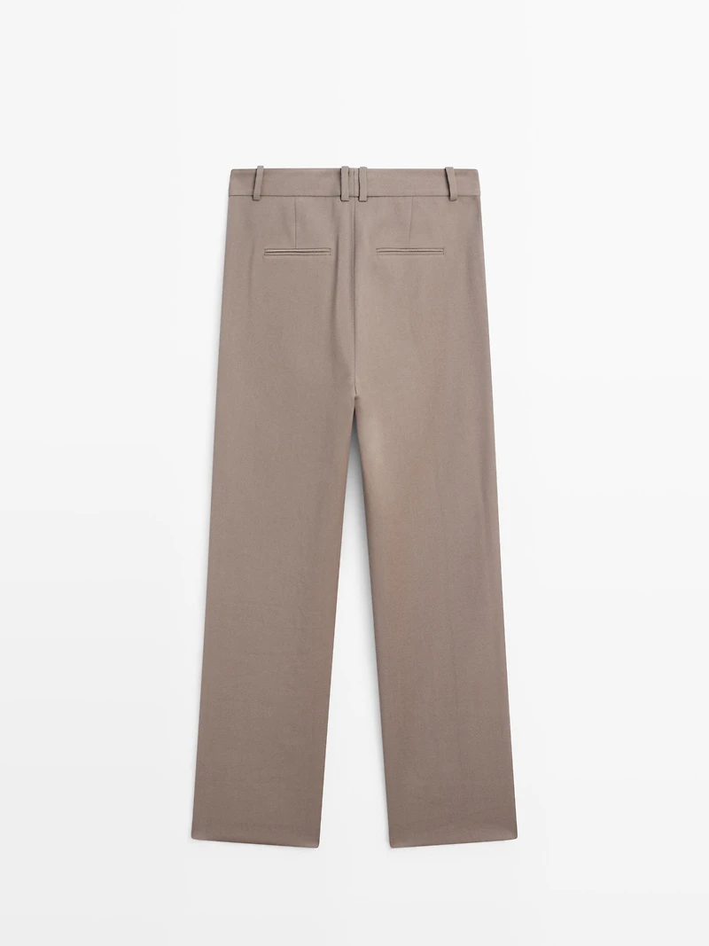 100% wool tailored fit trousers - LIMITED
