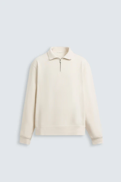 SWEAT COL ZIPPÉ BASIQUE