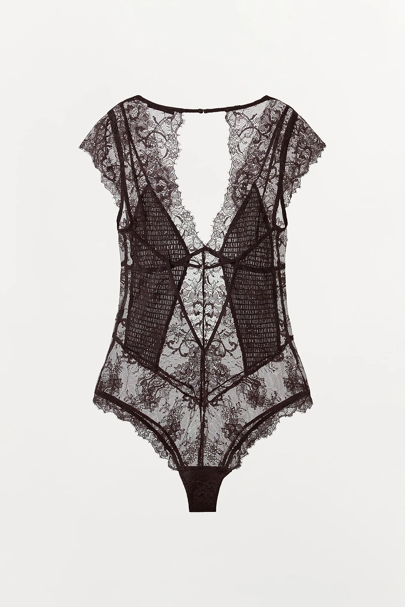 COMBINATION LACE BODYSUIT
