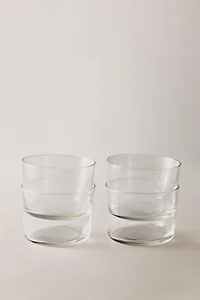 SET OF SHORT GLASS TUMBLERS (SET OF 4)