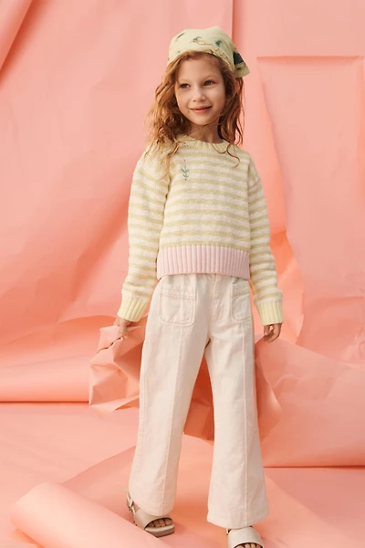 LIMITED EDITION FLORAL EMBROIDERED STRIPED KNIT JUMPER