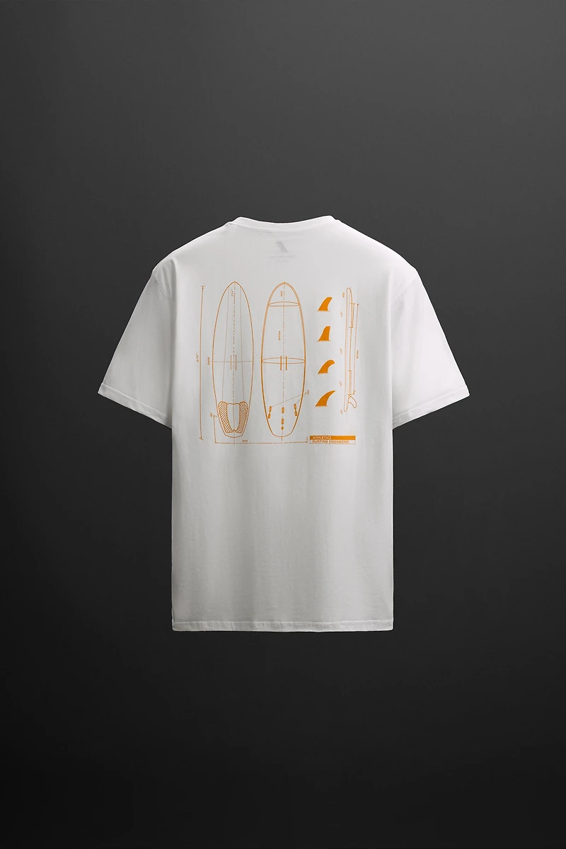 T-SHIRT IMPRIMÉ PLANCHES DE SURF