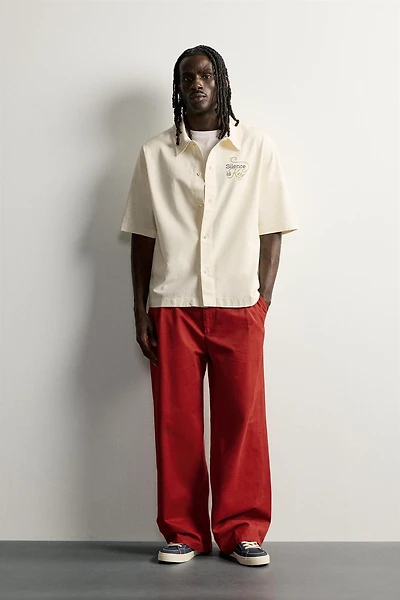 RELAXED FIT CHERRY PRINT SHIRT