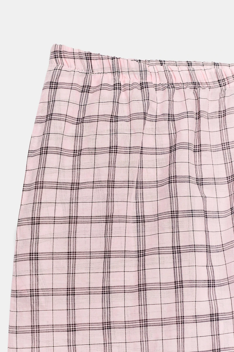 PANTALON BOUFFANT À CARREAUX ZW COLLECTION