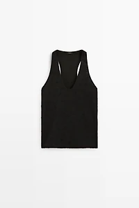 Flowing top with embroidery