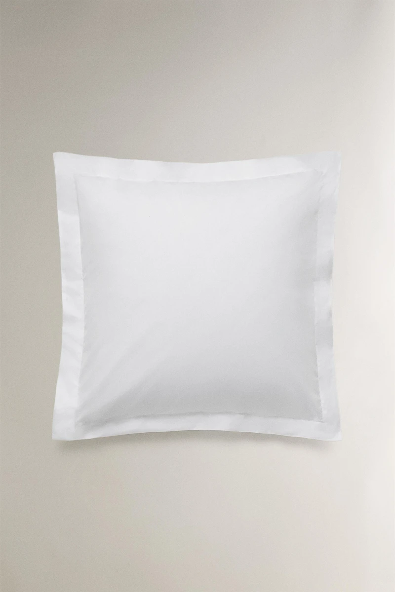 PERCALE COTTON PILLOWCASE WITH FLANGE (500 THREAD COUNT)