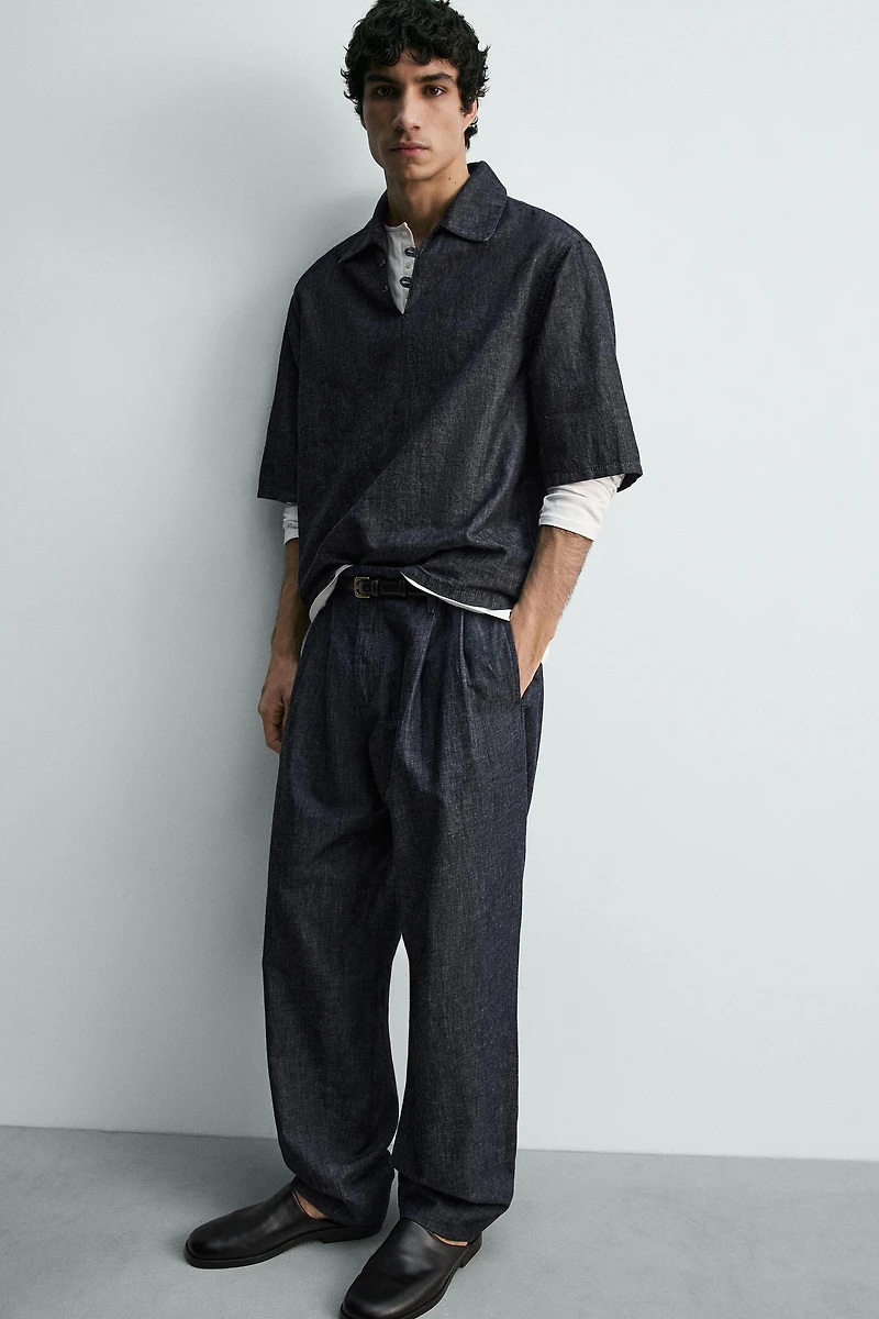 BALLOON FIT PLEATED PANTS