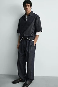 BALLOON FIT PLEATED PANTS