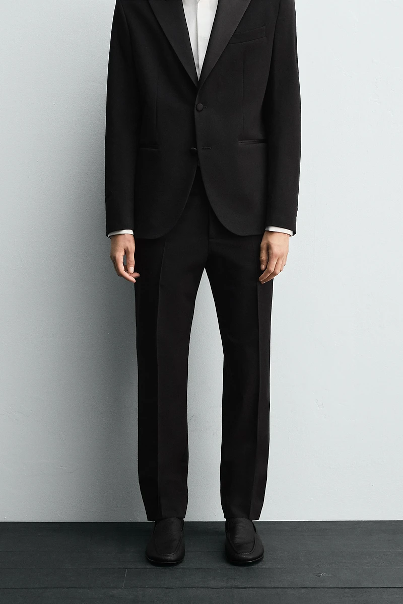 PANTALON DE COSTUME SMOKING AVEC LAINE