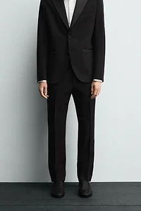 PANTALON DE COSTUME SMOKING AVEC LAINE
