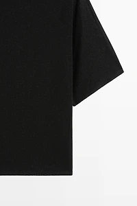 Lightweight asymmetric metallic-effect T-shirt