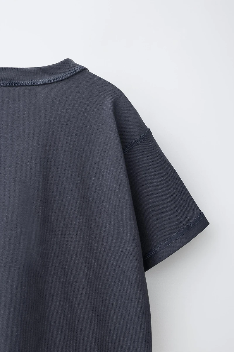 HEAVYWEIGHT EMBROIDERED TEXT T-SHIRT