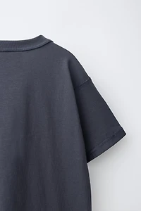HEAVYWEIGHT EMBROIDERED TEXT T-SHIRT