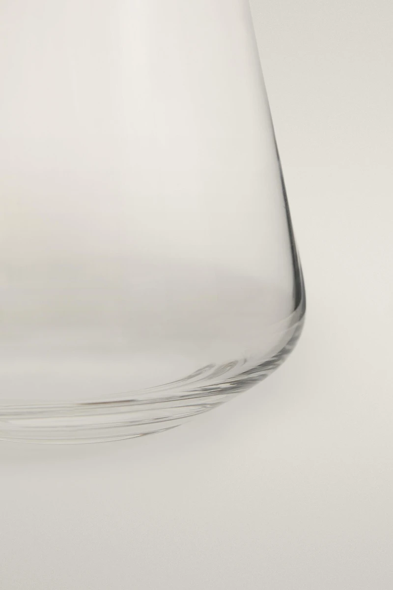 BOHEMIA CRYSTAL TUMBLER WITH A GOLDEN RIM