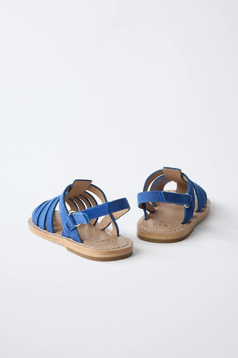 SANDALES STYLE PLAGE EN CUIR