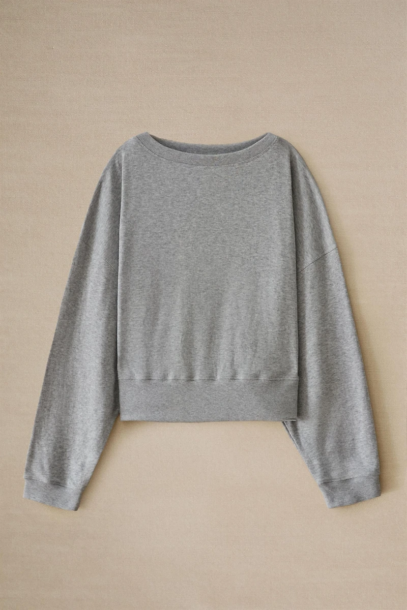 COTTON COLLAR SWEATSHIRT