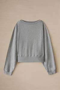 COTTON COLLAR SWEATSHIRT