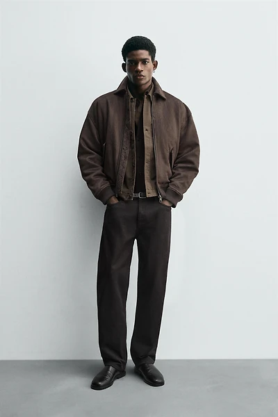 BLOUSON MATELASSÉ EFFET DAIM