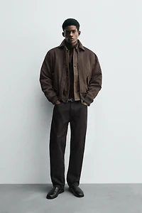 BLOUSON MATELASSÉ EFFET DAIM