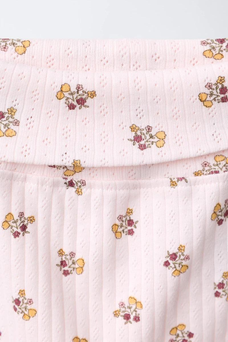 ENSEMBLE VESTE, BODY ET LEGGING IMPRIMÉ FLEURS
