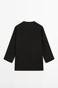 Mini-robe col officier 100 % lin