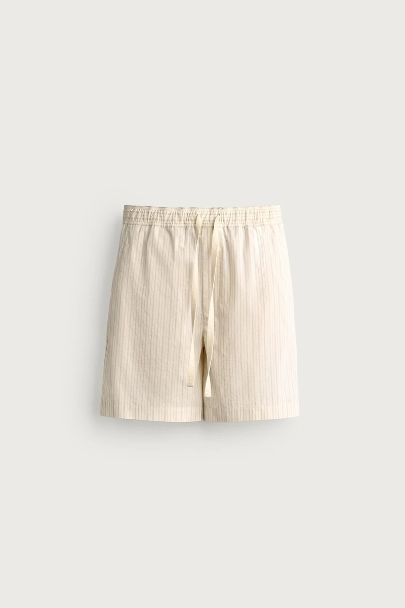 STRIPED RELAXED FIT SHORTS