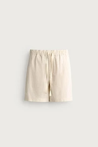 STRIPED RELAXED FIT SHORTS