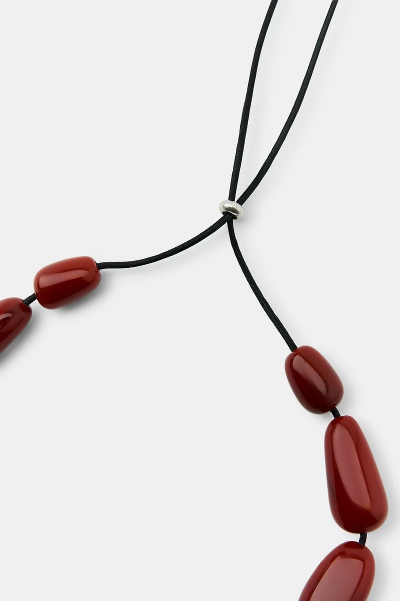 RESIN MIX BALL NECKLACE