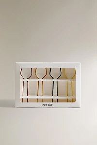 SET OF STONEWARE ICE CREAM SPOONS WITH CONTRAST EDGE (SET OF 4)