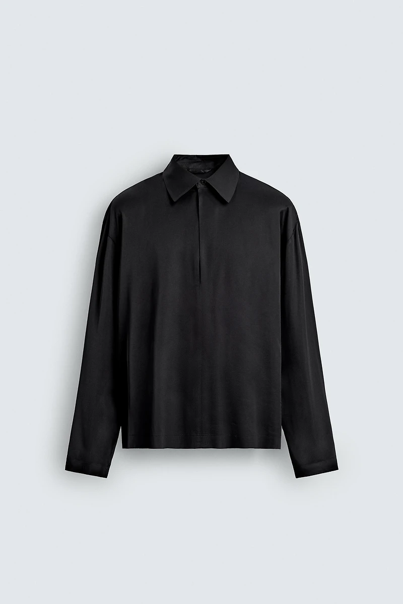 SATIN POLO SHIRT