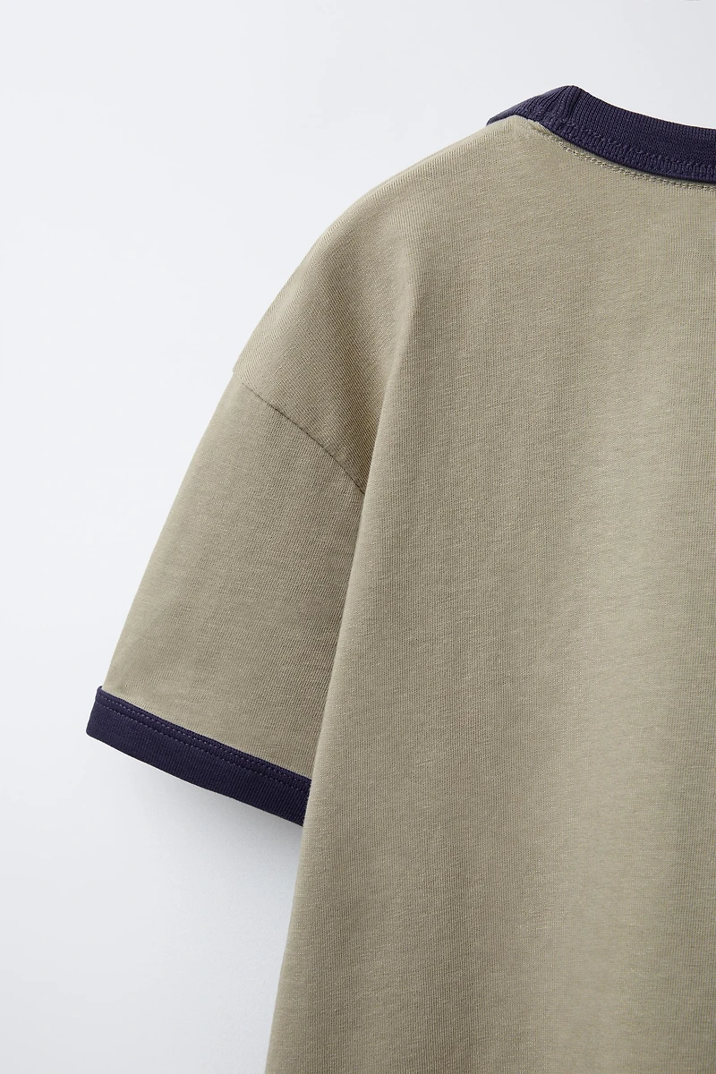 CONTRAST TRIM T-SHIRT