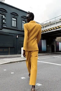 HIGH-WAISTED SLIM PANTS