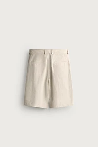 WIDE-FIT PLEATED SHORTS