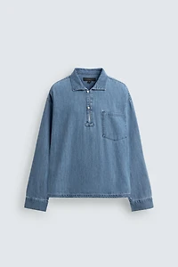 CHEMISE POLO RELAXED FIT EN DENIM